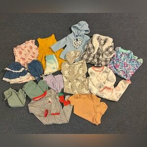 6-12 months Baby girl Outfit Set Cute Sleepers, pants, dresses, lot of 16